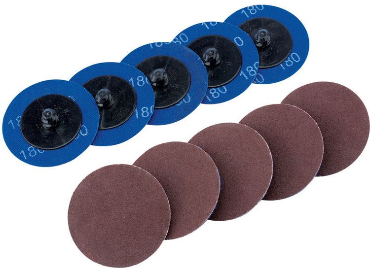 Draper 75612 Ten 50mm 180 Grit Aluminium Oxide Sanding Discs