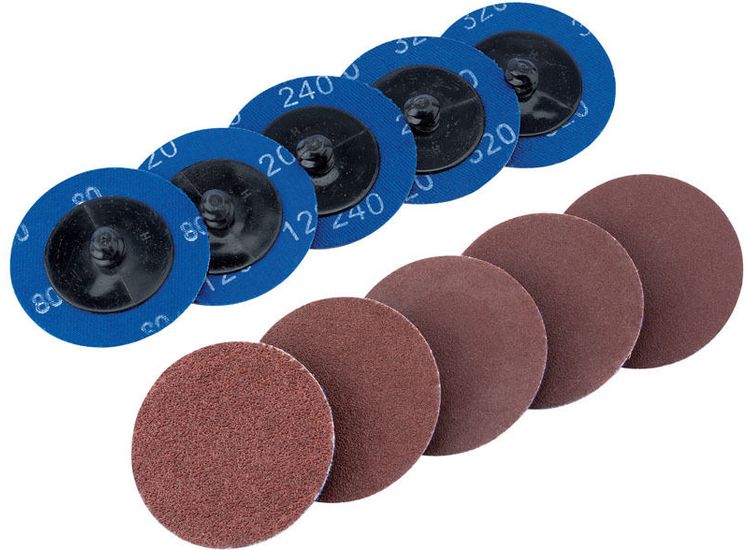 Draper 75615 Ten 50mm Assorted Aluminium Oxide Sanding Discs