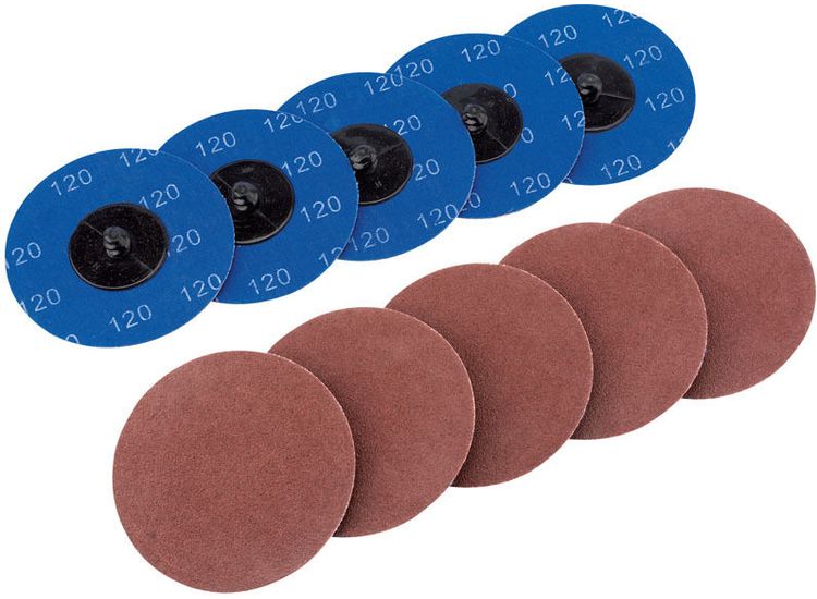 Draper 75617 Ten 75mm 120 Grit Aluminium Oxide Sanding Discs