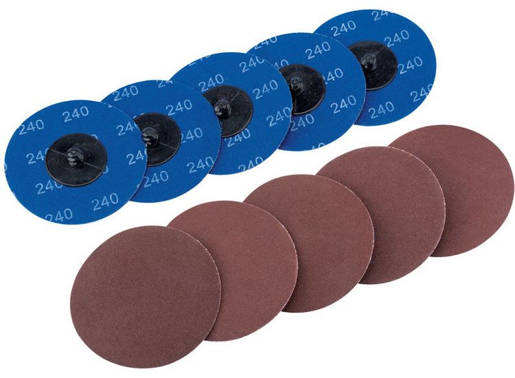 Draper 75619 Ten 75mm 240 Grit Aluminium Oxide Sanding Discs