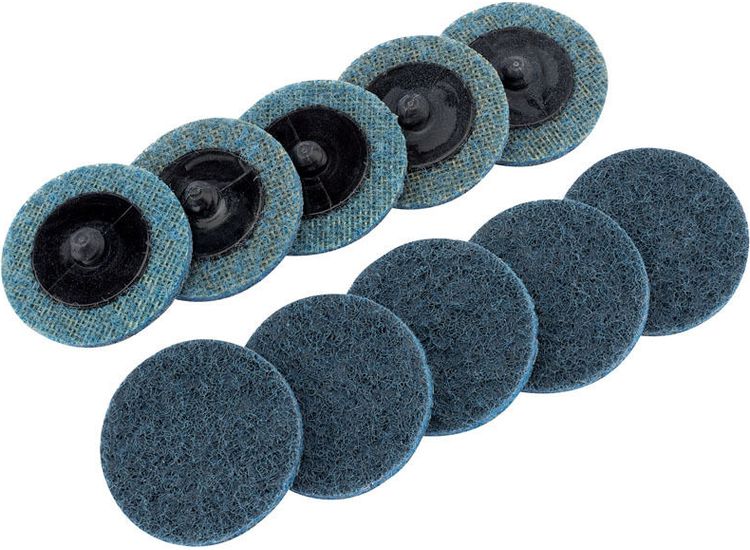 Draper 75622 Ten 50mm Polycarbide Abrasive Pads (Fine)