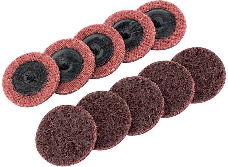 Draper 75623 Ten 50mm Polycarbide Abrasive Pads (Medium)