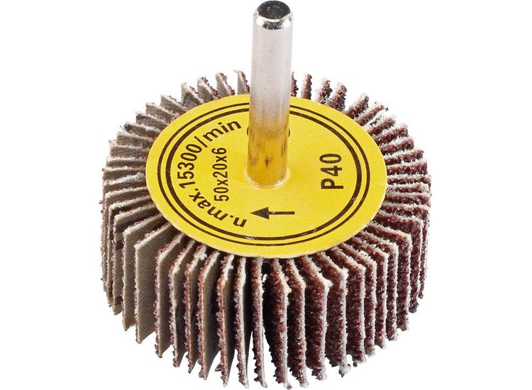 Draper 76456 Abrasive Flap Wheel (50mm x 20mm 40 Grit)