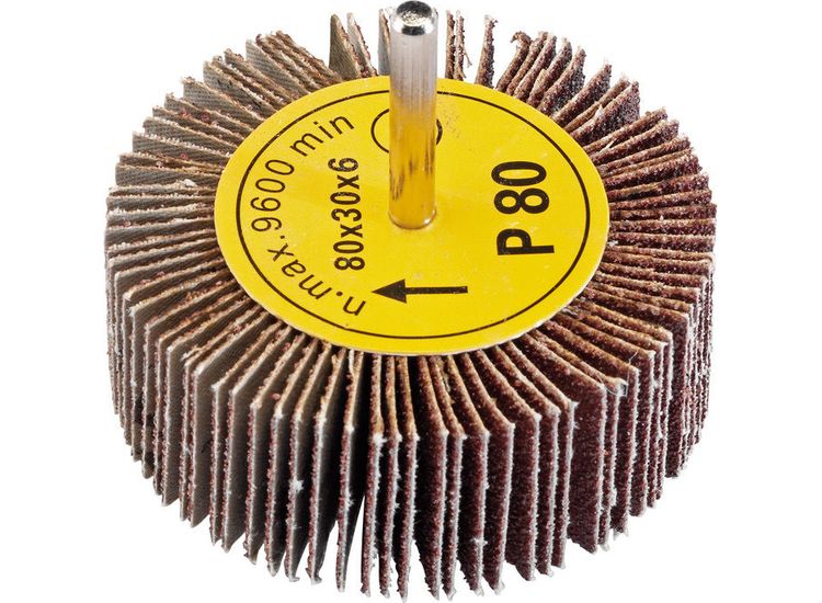 Draper 76467 Abrasive Flap Wheel (80mm x 30mm 80 Grit)