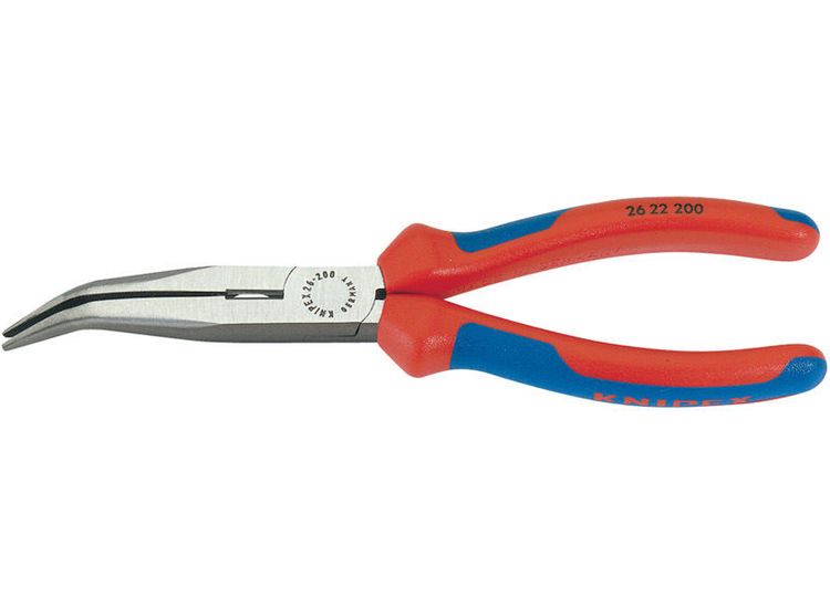 Draper 77004 Knipex 26 22 200 200mm Angled Long Nose Pliers with Heavy Duty Handles