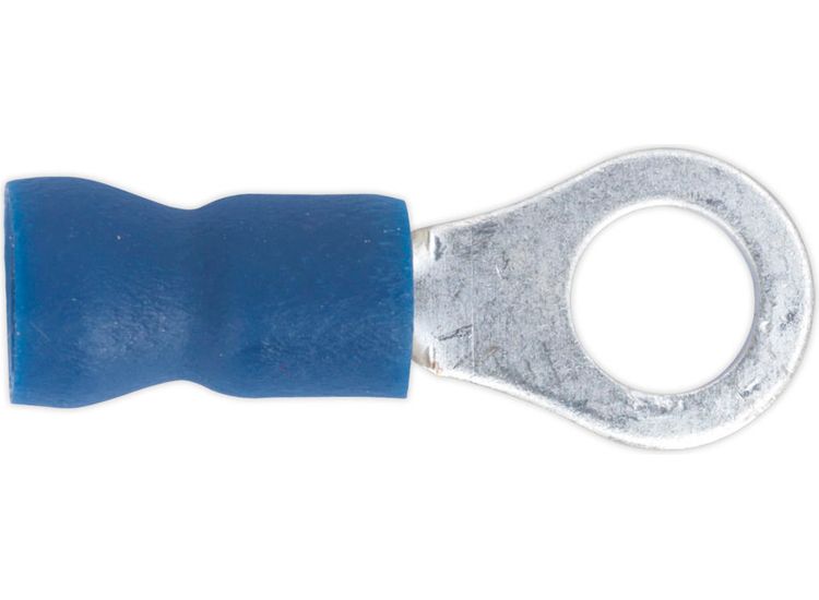 Sealey BT25 Easy-Entry Ring Terminal &amp;#8709;5.3mm (2BA) Blue Pack of 100