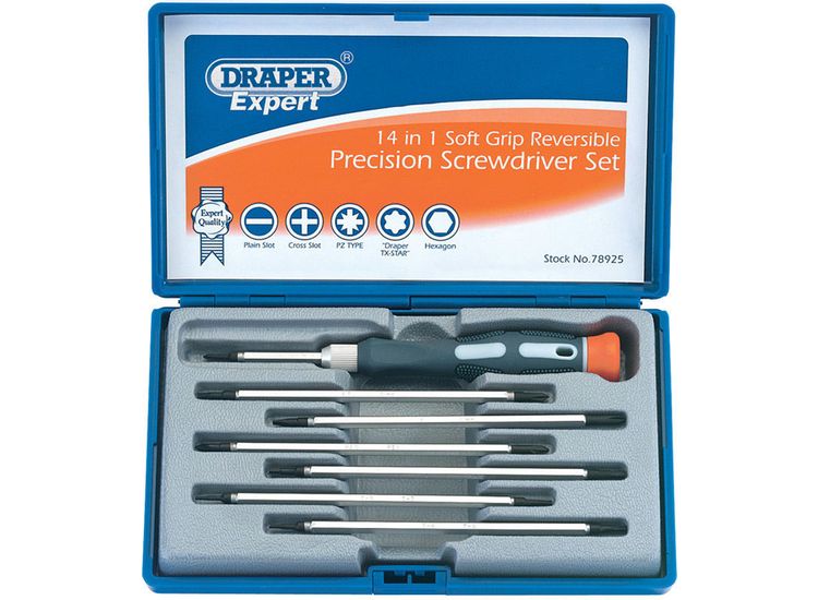 Draper 78925 Reversible Precision Screwdriver Set (8 Piece)