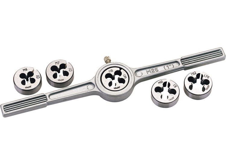 Draper 79197 Circular Metric Die and Holder Set (6 Piece)