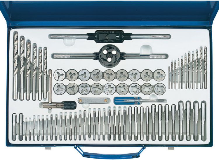 Draper 79205 Combination Tap and Die Set Metric and BSP (75 Piece)