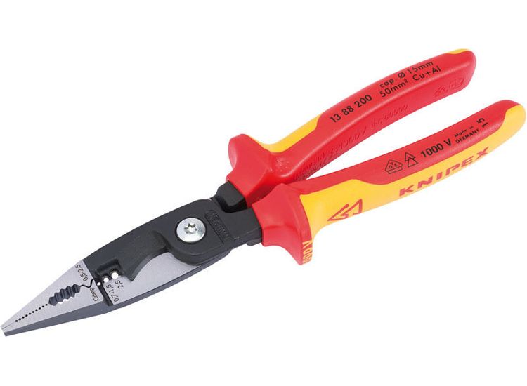 Draper 80803 Knipex 13 88 200UKSBE Fully Insulated 200mm Electricians Universal Installation Pliers