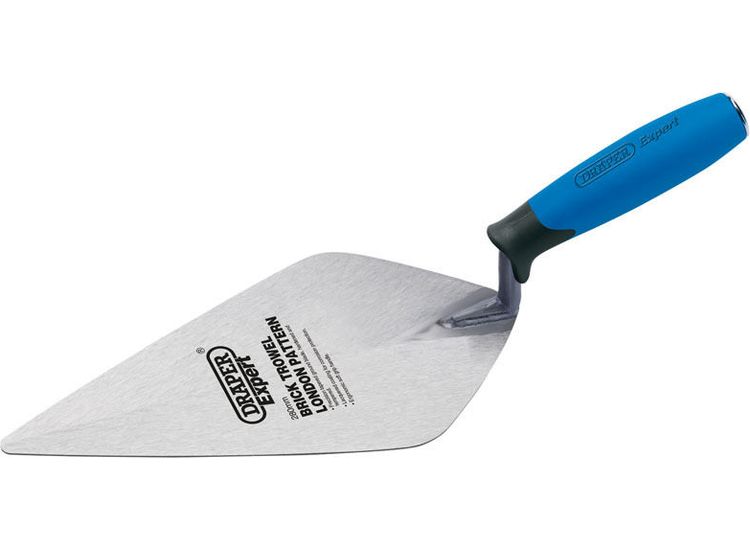 Draper 82148 Soft Grip Stainless Steel London Pattern Brick Trowel (275mm)