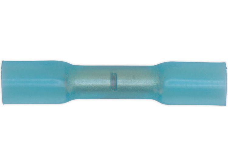 Sealey BTSB50 Heat Shrink Butt Connector Terminal &amp;#8709;5.8mm Blue Pack of 50