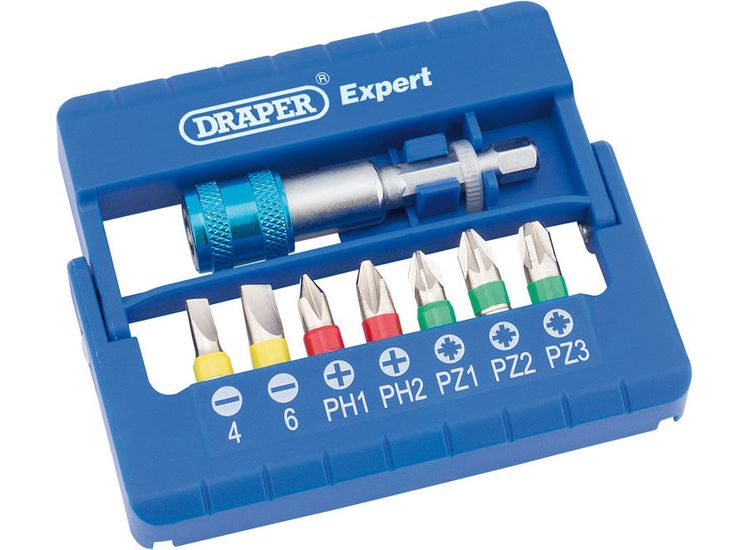 Draper 82400 Coloured Screwdriver Bit Set (8 Piece)