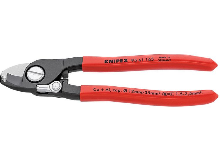 Draper 82576 Knipex 95 41 165SBE 165mm Copper or Aluminium Only Cable Shear with Sprung Handles
