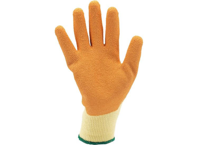 Draper 82721 Orange Heavy Duty Latex Coated Work Gloves - Large