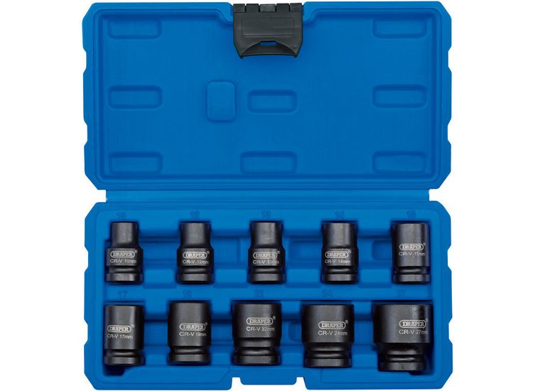 Draper 83092 1/2" Sq. Dr. Metric Impact Socket Set (10 Piece)