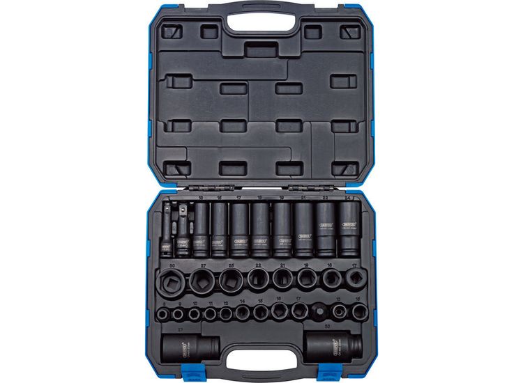 Draper 83098 3/8" and 1/2" Sq. Dr. Impact Socket Set (32 Piece)