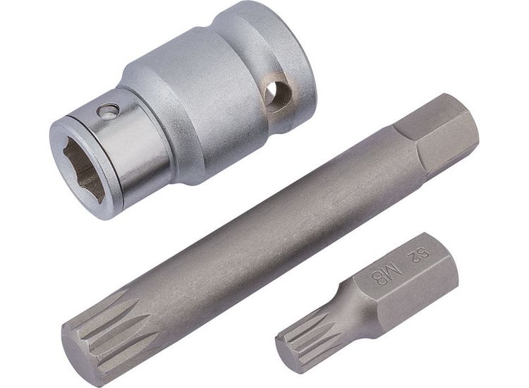 Draper 83566 1/2" Sq. Dr. Spline Bit Set (3 Piece)