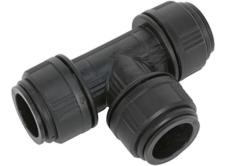 Sealey CAS28ET Equal Tee 28mm Pack of 5 (John Guest Speedfit&amp;reg; - PM0228E)