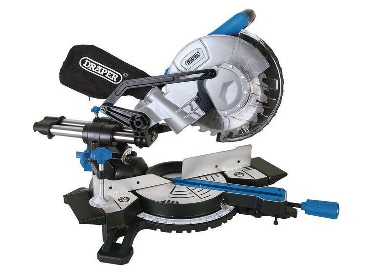 Draper 83677 210mm Sliding Compound Mitre Saw with Laser Cutting Guide (1500W)