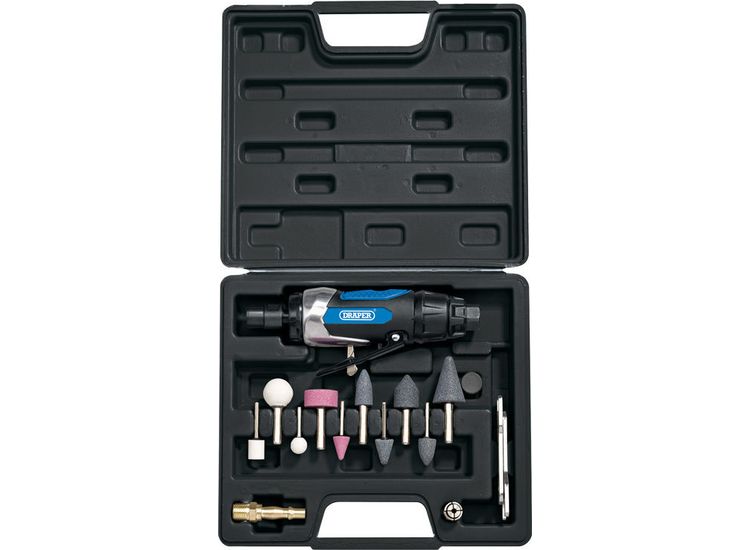 Draper 83736 Air Die Grinder Kit (15 Piece)