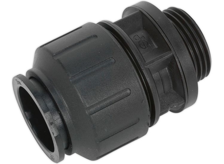 Sealey CAS28SA Straight Adaptor 28mm 1"BSP Pack of 2 (John Guest Speedfit&amp;reg; - PM012818E)