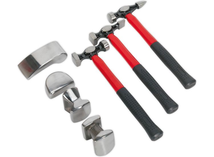 Sealey CB707 Panel Beating Set 7pc Drop-Forged Fibreglass Shafts