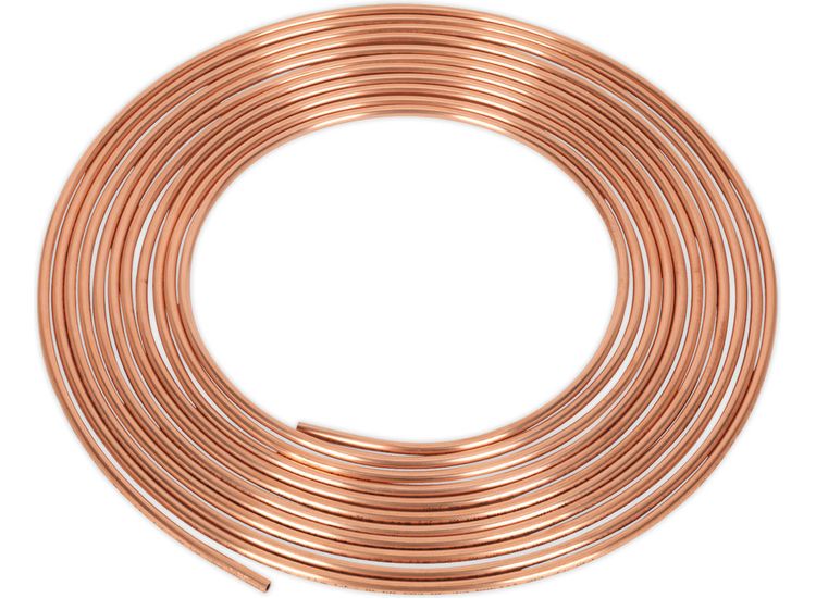 Sealey CBP002 Brake Pipe Copper Tubing 22 Gauge 3/16" x 25ft BS EN 12449 C106