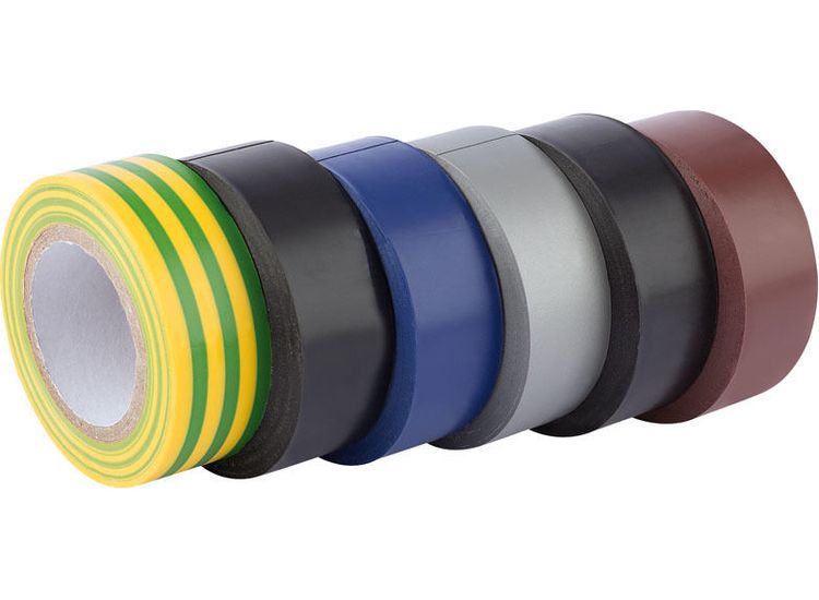 Draper 90086 6 x 10M x 19mm Mix ed Colours Insulation Tape to BSEN60454/Type2