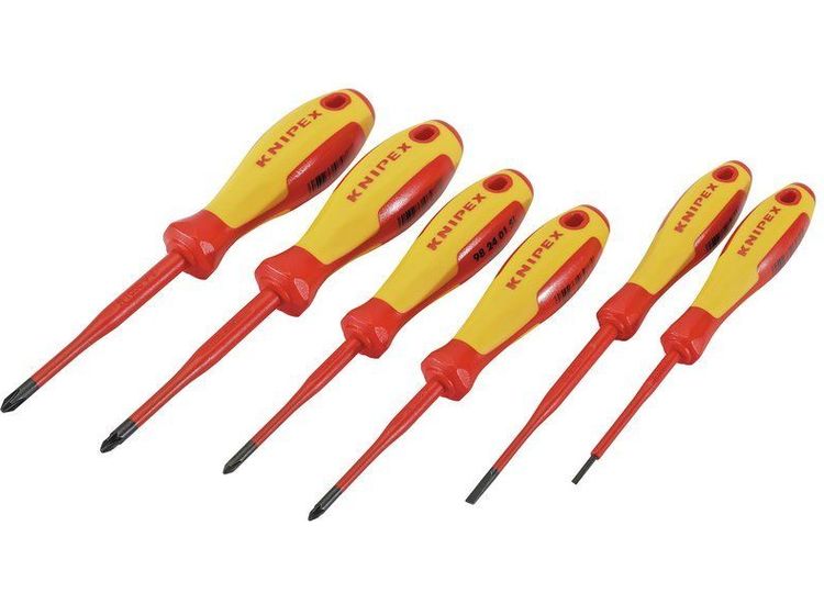 Knipex 90235 VDE Approved Fully Insulated Screwdriver Set (6 piece)