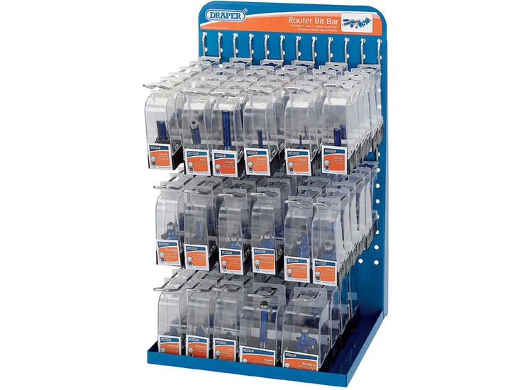 Draper 90862 Router Bit Dispenser Complete with 98 Assorted Router Bits