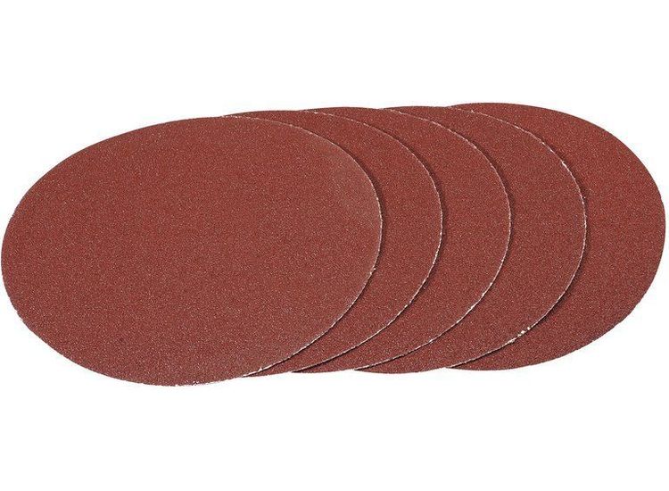 Draper 93388 Pack of Five 180mm Hook and Loop Aluminium Oxide Sanding Discs (60G)