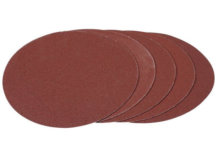 Draper 93426 Pack of Five 180mm Hook and Loop Aluminium Oxide Sanding Discs (100G)