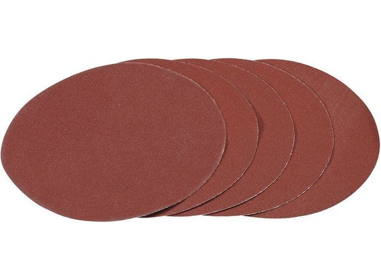 Draper 93427 Pack of Five 180mm Hook and Loop Aluminium Oxide Sanding Discs (120G)
