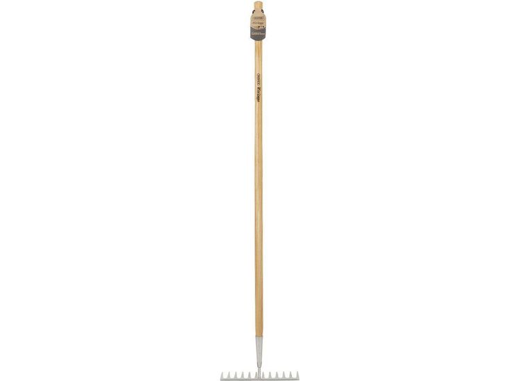 Draper 99015 Stainless Steel Garden Rake with Ash Handle