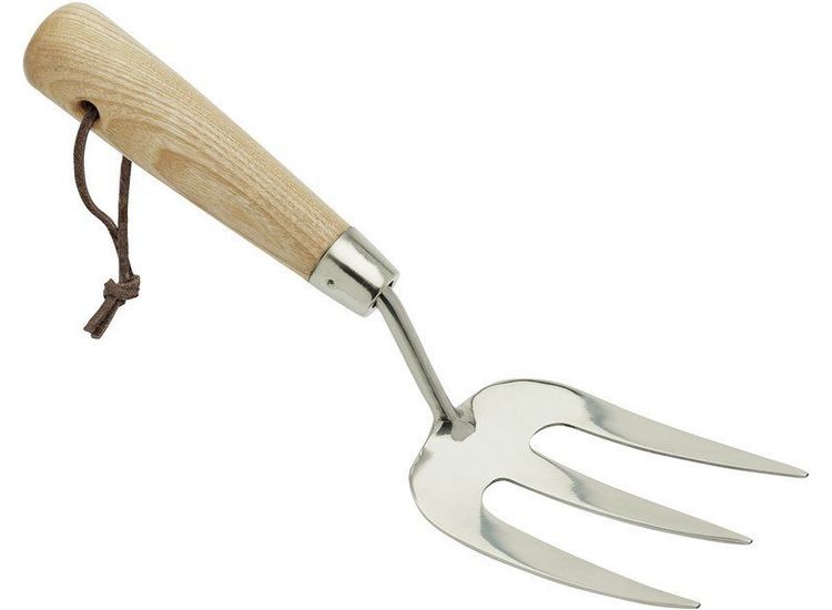 Draper 99025 Stainless Steel Hand Weeding Fork with Ash Handle