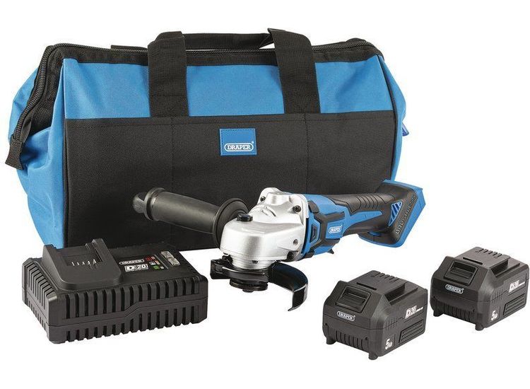 Draper 99730 D20 20V 115mm Brushless Grinder Kit