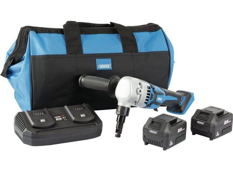 Draper 99736 D20 20V Brushless Nibbler Kit c/w 2 x 3Ah batteries