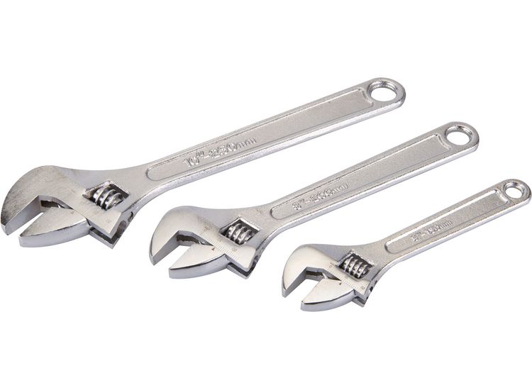 Silverline Adjustable Wrench Set 3pce WR03