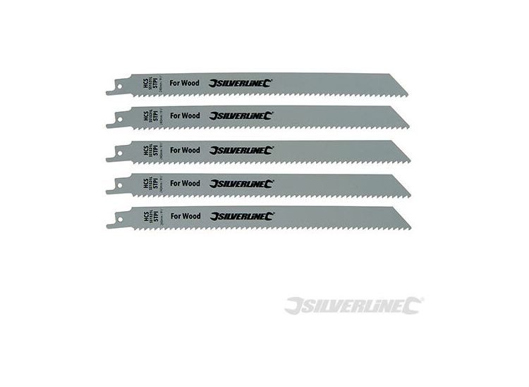 Silverline Recip Saw Blades for Wood 5pk 196500