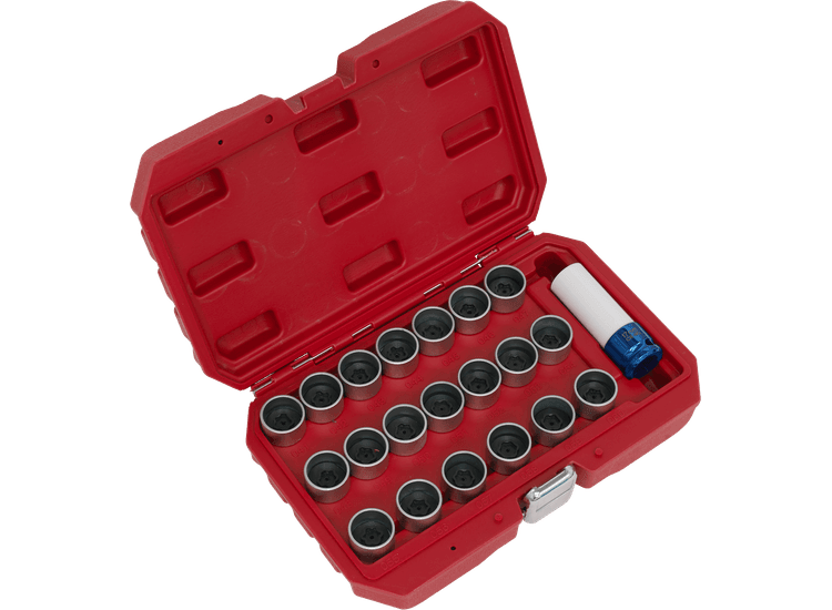 Sealey SX217 21pc Locking Wheel Nut Key Set - BMW