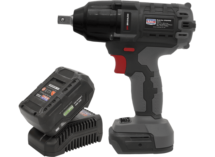 Sealey CP20VPIWKIT1 Brushless Impact Wrench Kit 1/2"Sq Drive 20V 4Ah 700Nm