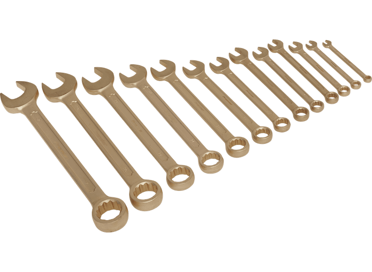 Sealey NS001 Combination Spanner Set 13pc 8-32mm - Non-Sparking