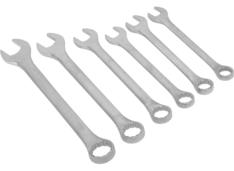 Sealey AK63259 Combination Spanner Set 6pc Jumbo Metric