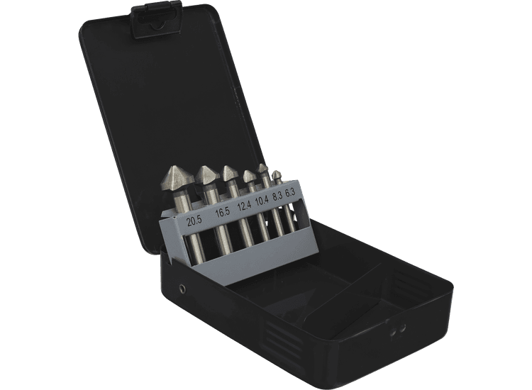 Sealey CSSET6V Countersink Bit Set 6pc - 3 x V Flutes