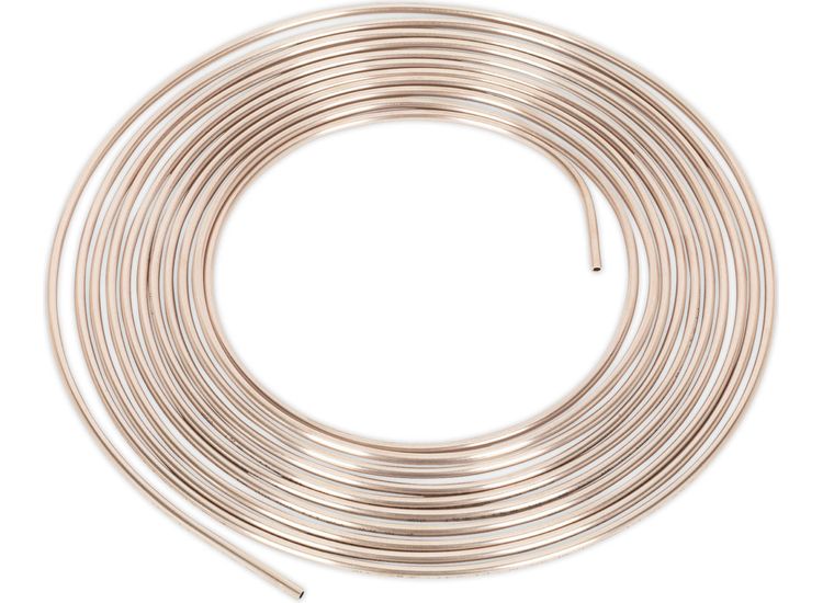Sealey CNP316 Brake Pipe Seamless Tube Cupro-Nickel 22 Gauge 3/16" x 25ft BS EN 12449 CW024A