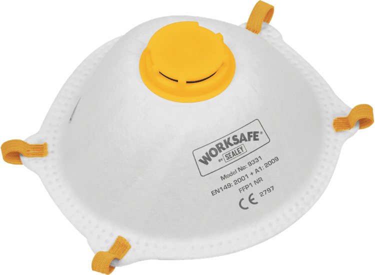 Sealey 9331/10 Cup Mask Valved FFP1 - Pack of 10