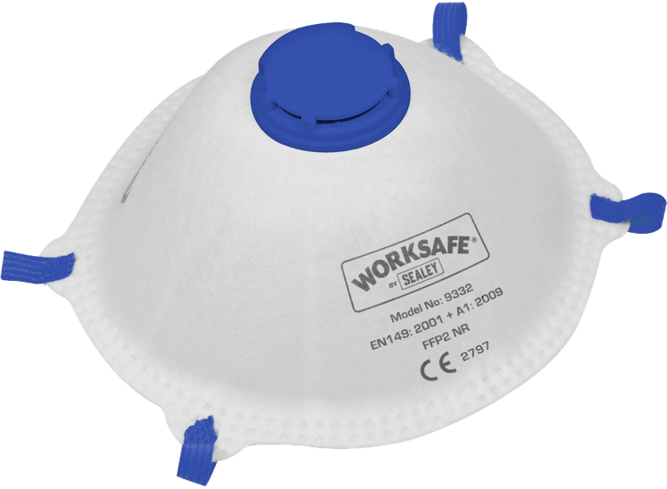 Sealey 9332/10 Cup Mask Valved FFP2 - Pack of 10