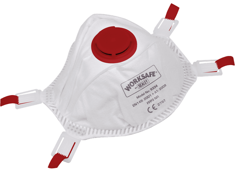 Sealey 9334/10 Cup Mask Valved FFP3 - Pack of 10