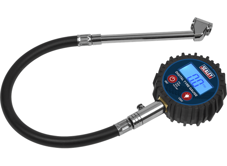 Sealey TST003 Digital Tyre Pressure Gauge with Twin Push-On Connector